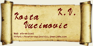 Kosta Vučinović vizit kartica